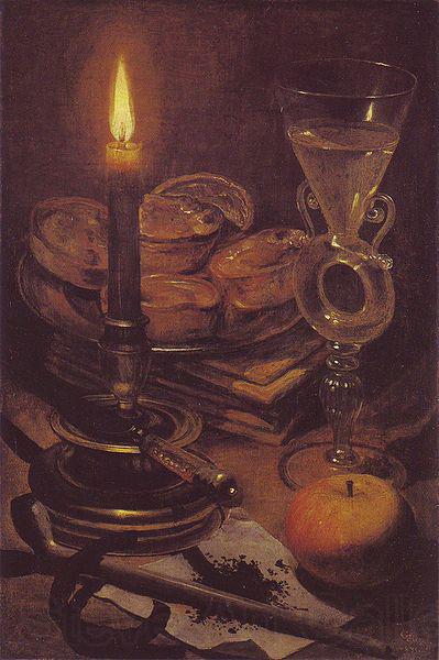 Georg Flegel Stilleben mit Kerze Norge oil painting art